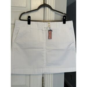 NWT VINEYARD VINES WOMENS WHITE SKIRT SIZE 16 PINK LOGO